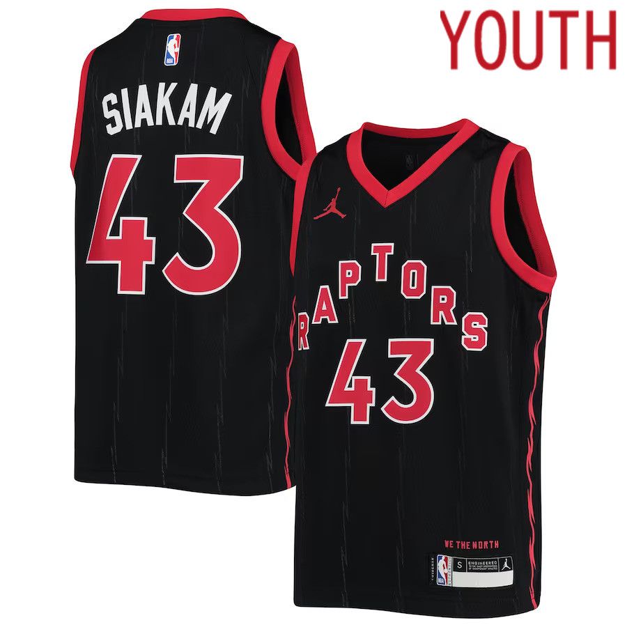 Youth Toronto Raptors 43 Pascal Siakam Jordan Brand Black Swingman NBA Jersey